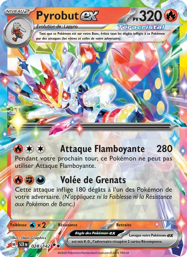 Pyrobut-ex 028/142 - Couronne Stellaire - Holo - Pokémon JCC
