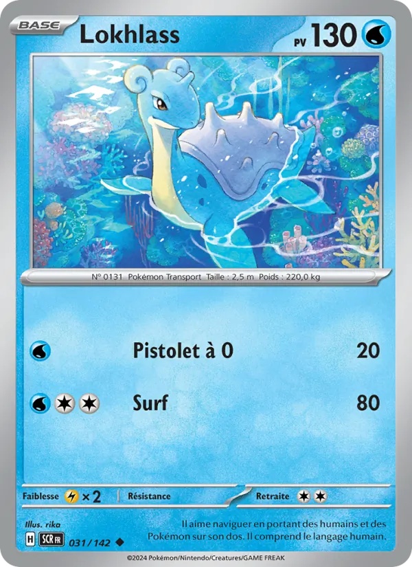 Lokhlass 031/142 - Couronne Stellaire - Reverse - Pokémon JCC