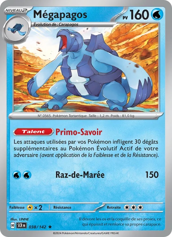 Mégapagos 038/142 - Couronne Stellaire - Holo - Pokémon JCC