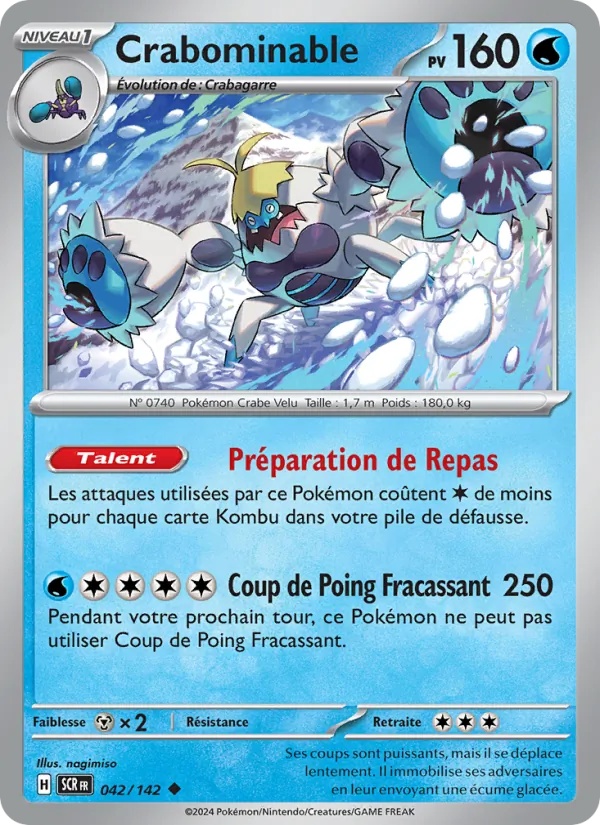 Crabominable 042/142 - Couronne Stellaire - Reverse - Pokémon JCC