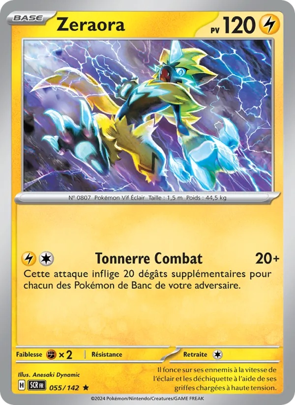 Zeraora 055/142 - Couronne Stellaire - Reverse - Pokémon JCC
