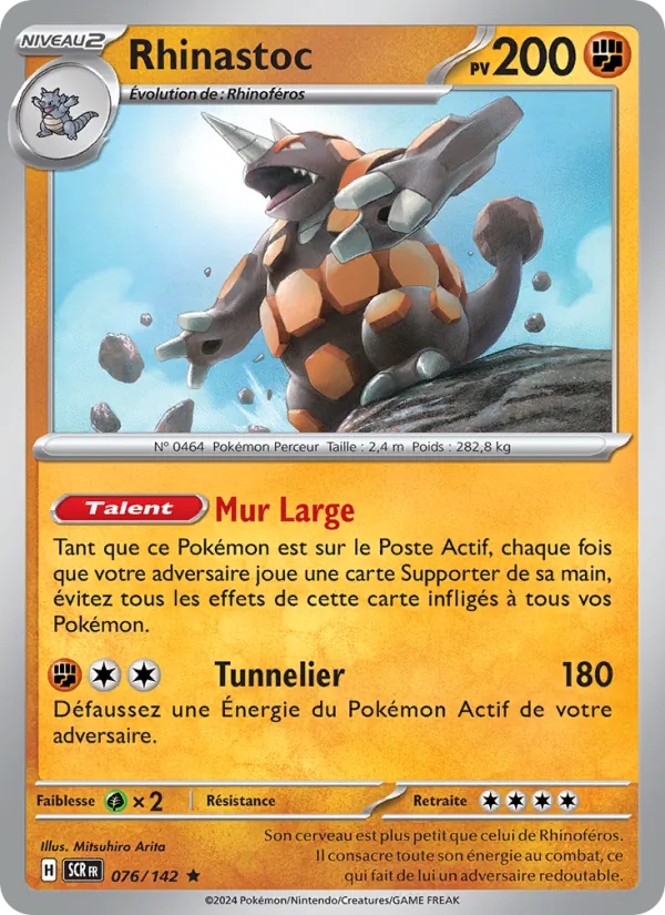 Rhinastoc 076/142 - Couronne Stellaire - Holo - Pokémon JCC