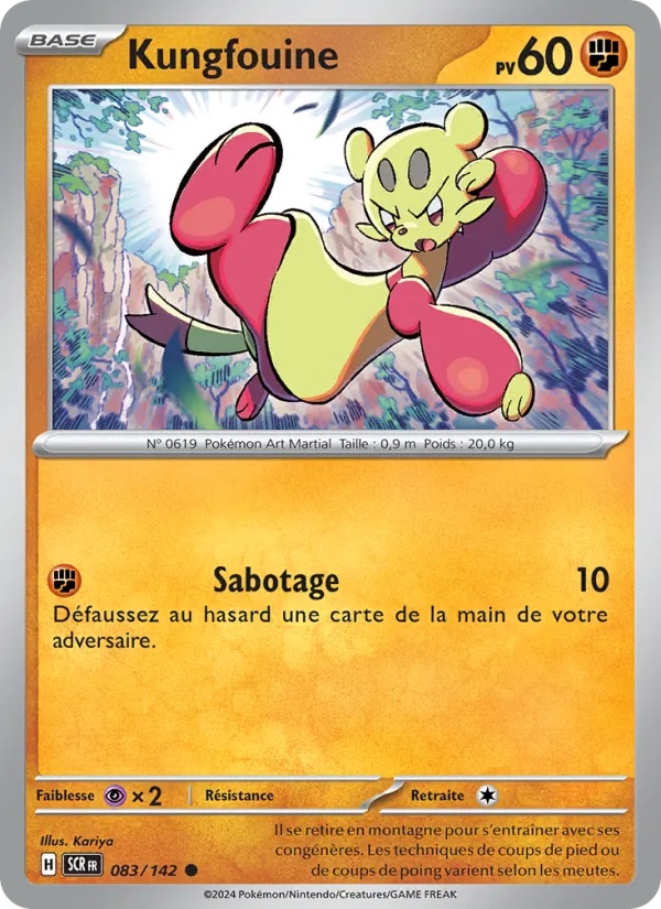 Kungfouine 083/142 - Couronne Stellaire - Reverse - Pokémon JCC