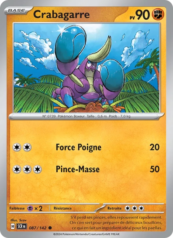 Crabagarre 087/142 - Couronne Stellaire - Reverse - Pokémon JCC