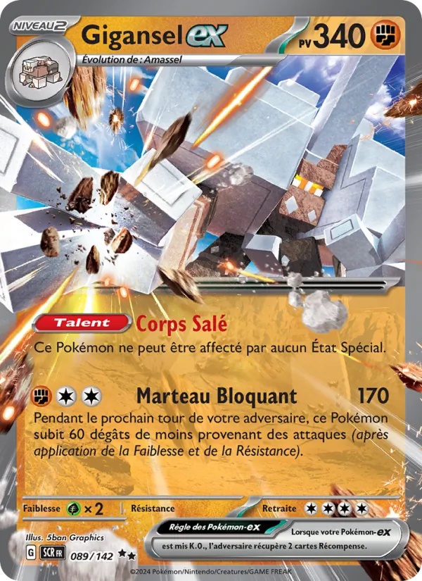 Gigansel-ex 089/142 - Couronne Stellaire - Holo - Pokémon JCC