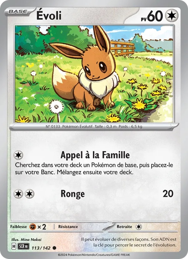 Évoli 113/142 - Couronne Stellaire - Reverse - Pokémon JCC