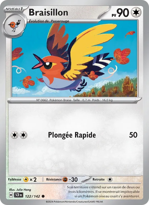 Braisillon 122/142 - Couronne Stellaire - Reverse - Pokémon JCC