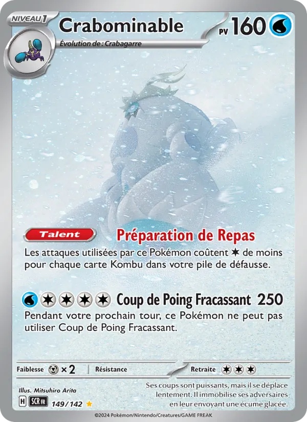 Crabominable 149/142 - Couronne Stellaire - Holo snowflake - Pokémon JCC