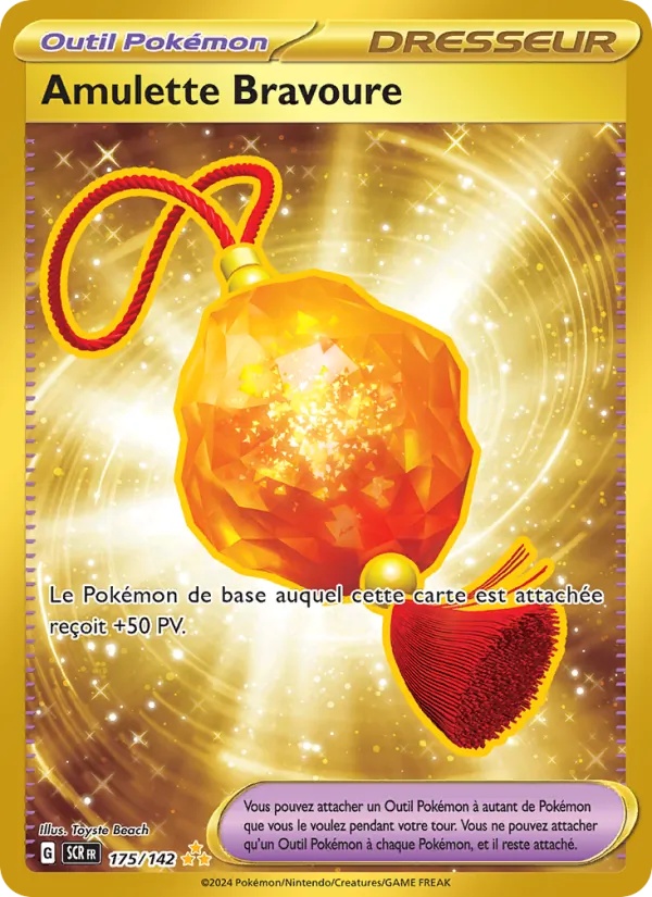 Amulette Bravoure 175/142 - Couronne Stellaire - Holo - Pokémon JCC