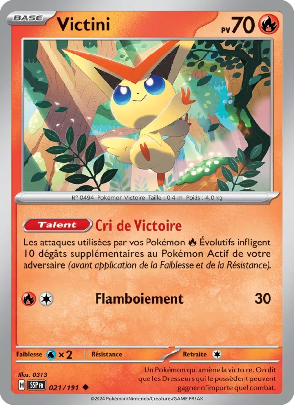 Victini 021/191 - Étincelles Déferlantes - Reverse - Pokémon JCC