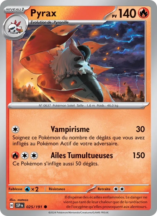 Pyrax 025/191 - Étincelles Déferlantes - Reverse - Pokémon JCC