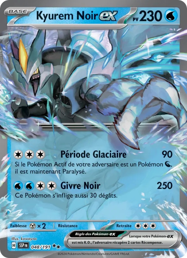 Kyurem Noir-ex 048/191 - Étincelles Déferlantes - Holo - Pokémon JCC