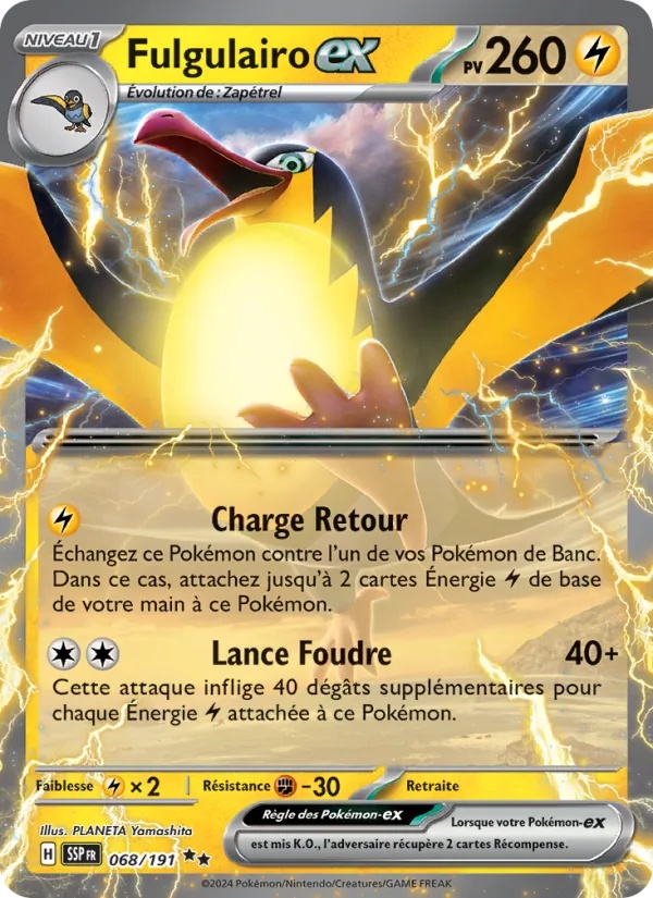 Fulgulairo-ex 068/191 - Étincelles Déferlantes - Holo - Pokémon JCC