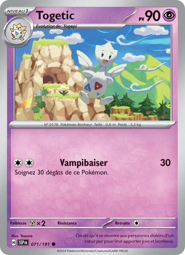 Togetic 071/191 - Étincelles Déferlantes - Reverse - Pokémon JCC