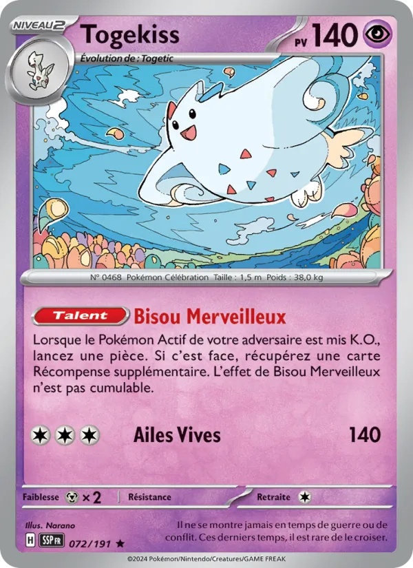Togekiss 072/191 - Étincelles Déferlantes - Holo - Pokémon JCC