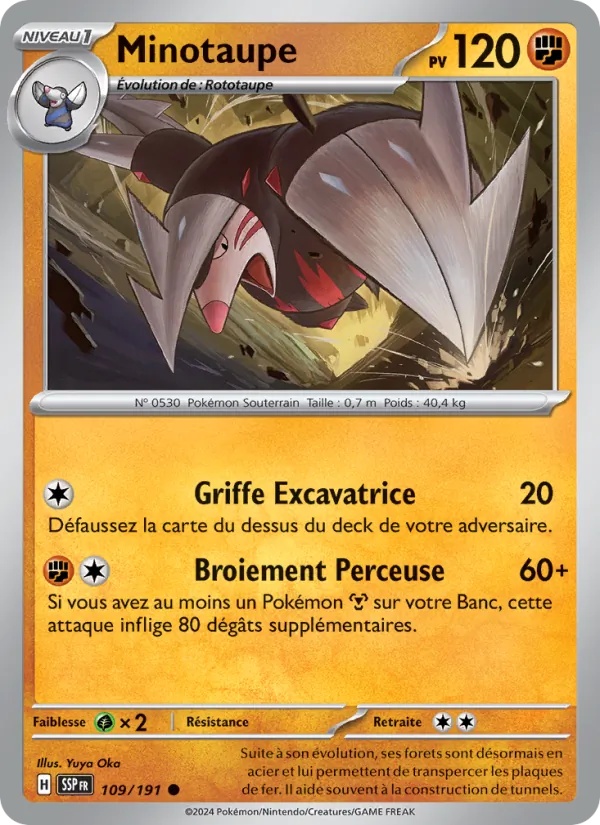 Minotaupe 109/191 - Étincelles Déferlantes - Reverse - Pokémon JCC