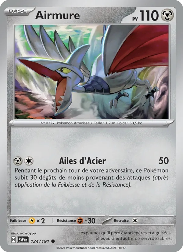 Airmure 124/191 - Étincelles Déferlantes - Reverse - Pokémon JCC