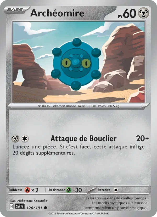 Archéomire 126/191 - Étincelles Déferlantes - Reverse - Pokémon JCC