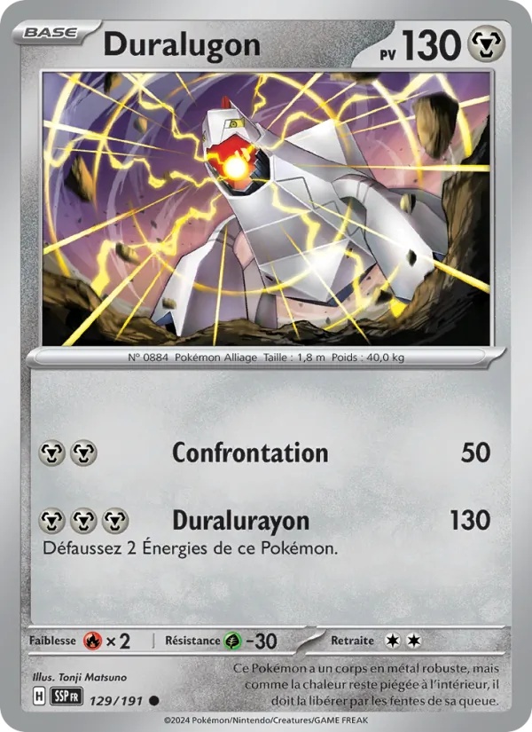 Duralugon 129/191 - Étincelles Déferlantes - Reverse - Pokémon JCC