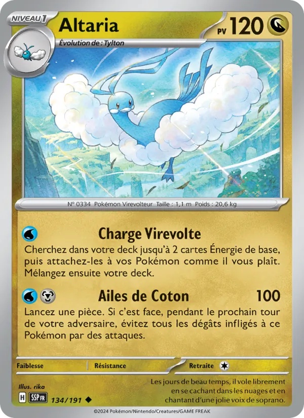 Altaria 134/191 - Étincelles Déferlantes - Reverse - Pokémon JCC
