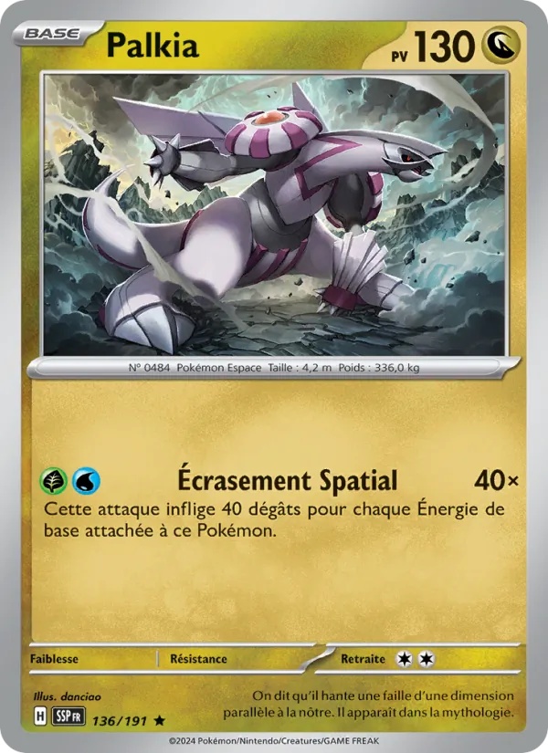 Palkia 136/191 - Étincelles Déferlantes - Reverse - Pokémon JCC