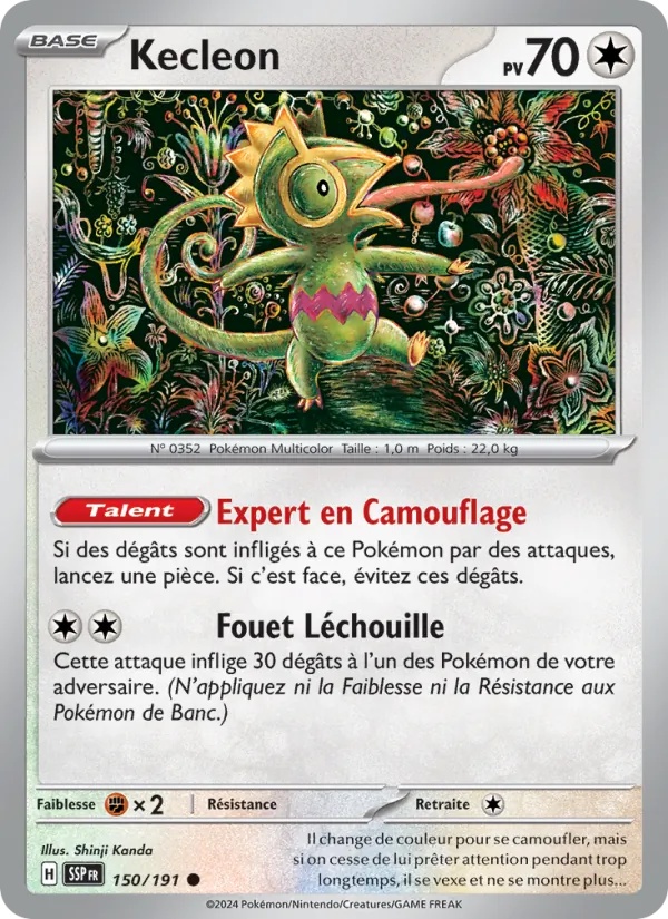 Kecleon 150/191 - Étincelles Déferlantes - Reverse - Pokémon JCC