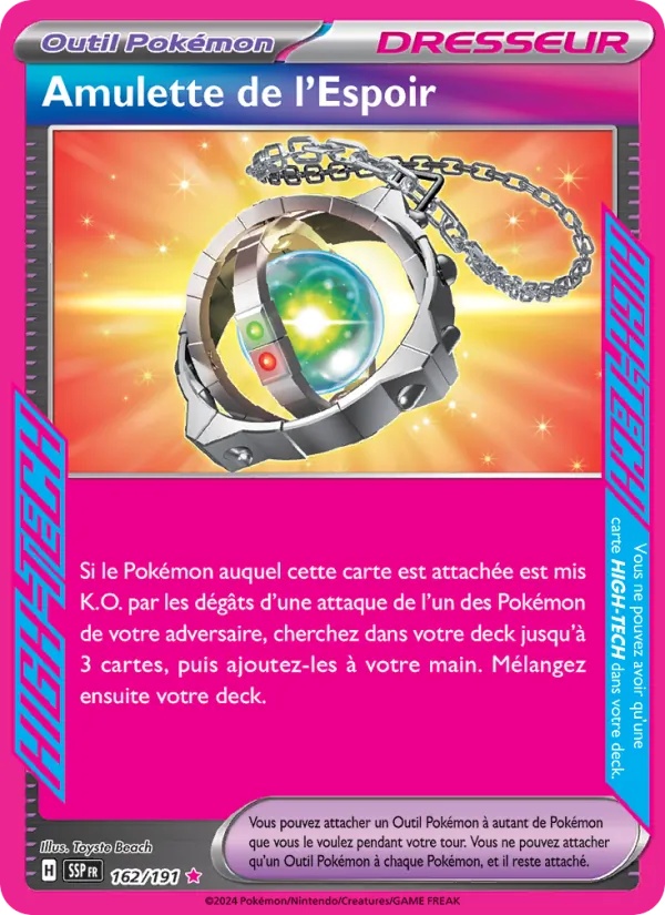 Amulette de l'Espoir 162/191 - Étincelles Déferlantes - Holo - Pokémon JCC