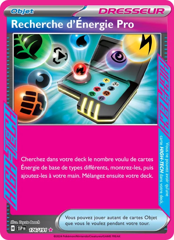 Recherche d'Énergie Pro 176/191 - Étincelles Déferlantes - Holo player-rewards-program - Pokémon JCC