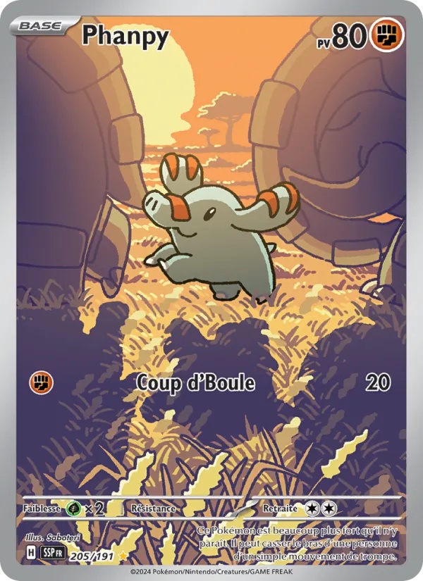 Phanpy 205/191 - Étincelles Déferlantes - Holo - Pokémon JCC