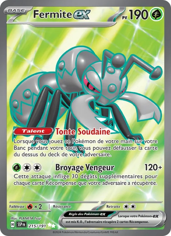 Fermite-ex 215/191 - Étincelles Déferlantes - Holo - Pokémon JCC