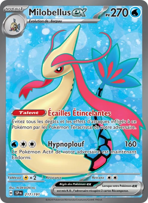 Milobellus-ex 217/191 - Étincelles Déferlantes - Holo - Pokémon JCC