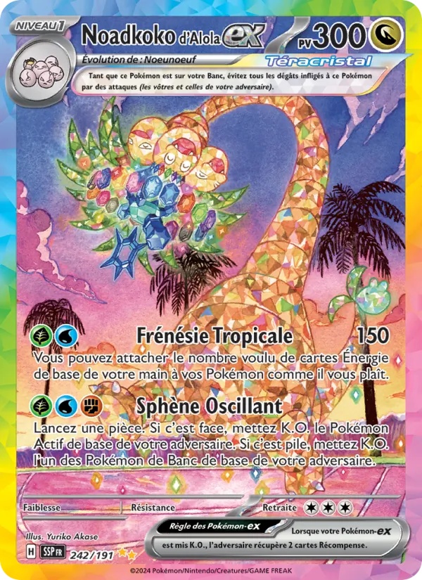 Noadkoko d'Alola-ex 242/191 - Étincelles Déferlantes - Holo - Pokémon JCC