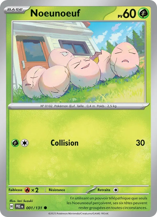Noeunoeuf 001/131 - Évolutions Prismatiques - Reverse - Pokémon JCC