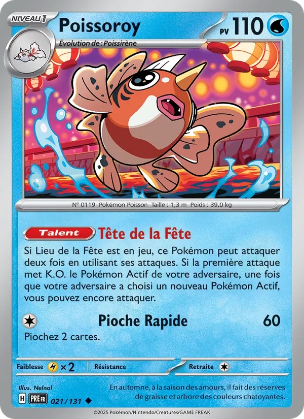Poissoroy 021/131 - Évolutions Prismatiques - Reverse - Pokémon JCC