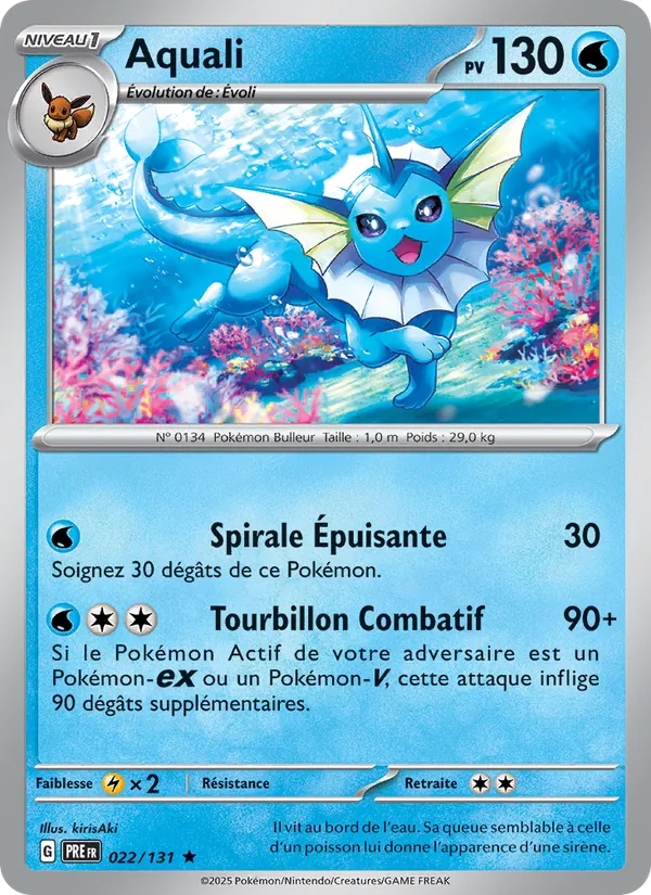 Aquali 022/131 - Évolutions Prismatiques - Holo - Pokémon JCC