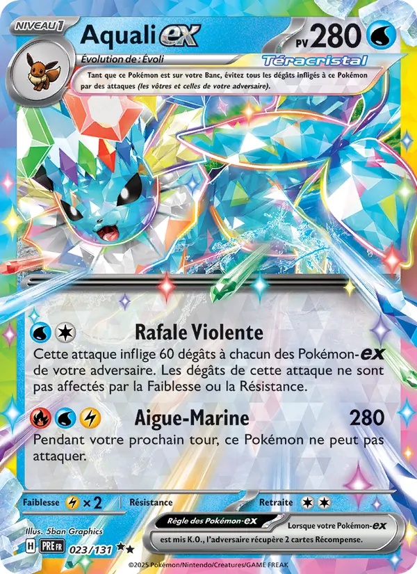 Aquali-ex 023/131 - Évolutions Prismatiques - Holo Logo de la série - Pokémon JCC