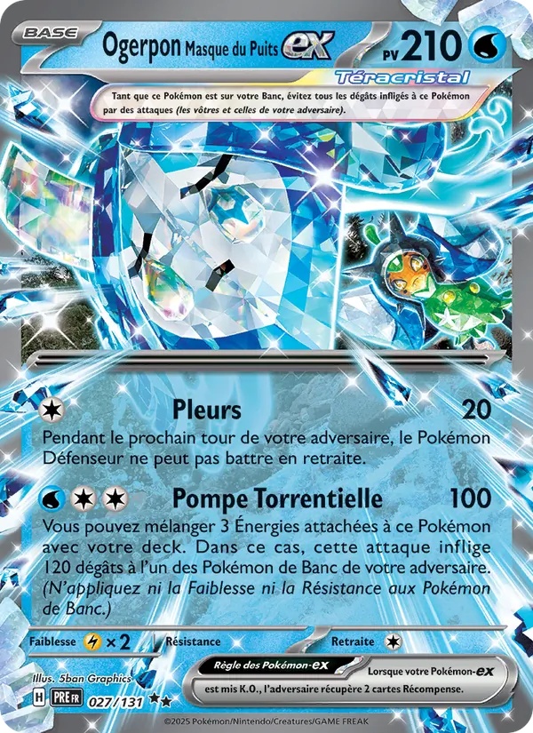 Ogerpon Masque du Puits-ex 027/131 - Évolutions Prismatiques - Holo - Pokémon JCC