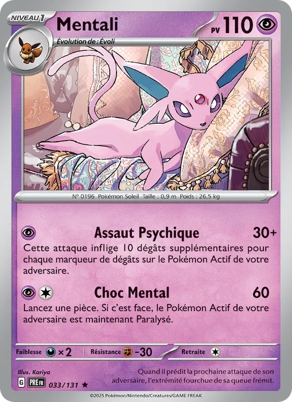 Mentali 033/131 - Évolutions Prismatiques - Reverse - Pokémon JCC