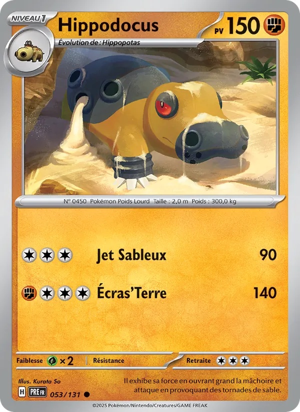 Hippodocus 053/131 - Évolutions Prismatiques - Reverse - Pokémon JCC