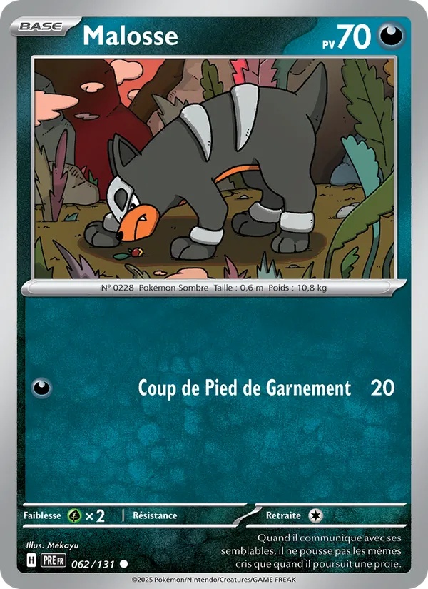 Malosse 062/131 - Évolutions Prismatiques - Reverse - Pokémon JCC