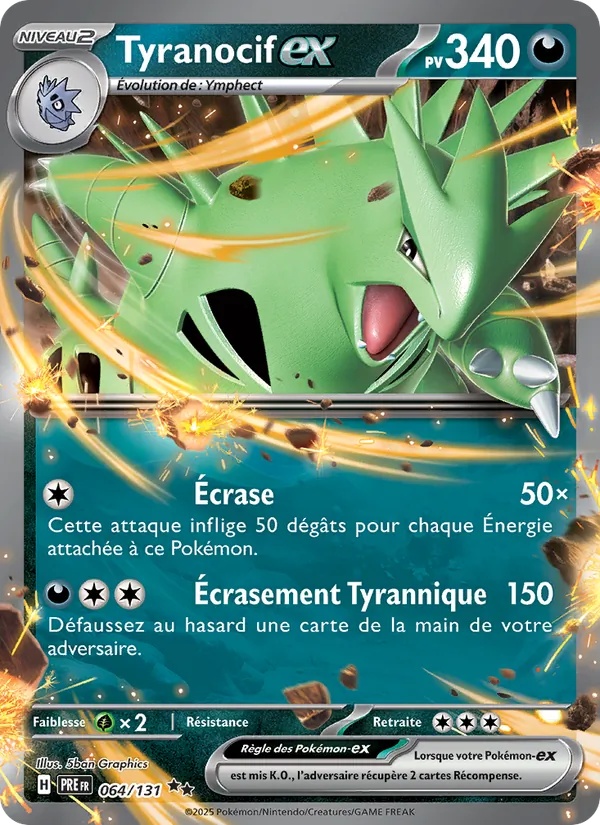 Tyranocif-ex 064/131 - Évolutions Prismatiques - Holo - Pokémon JCC