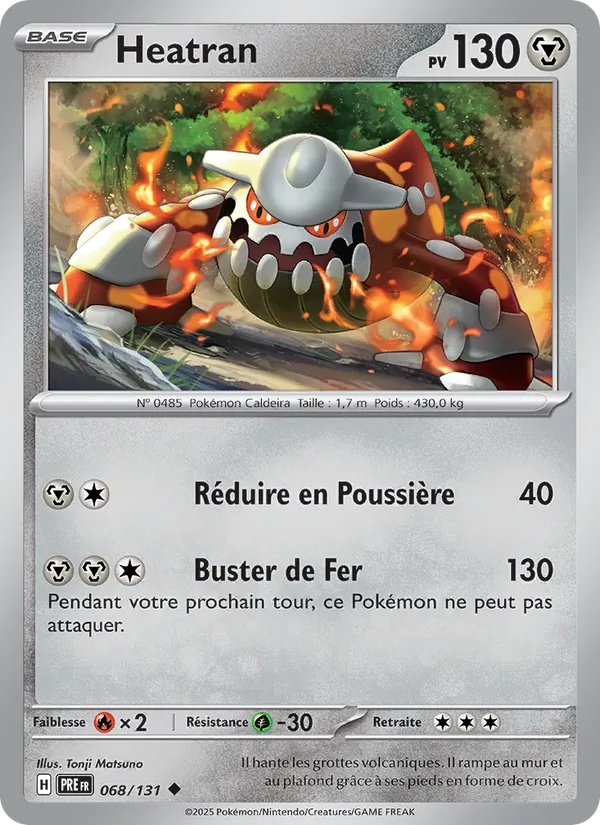 Heatran 068/131 - Évolutions Prismatiques - Reverse - Pokémon JCC