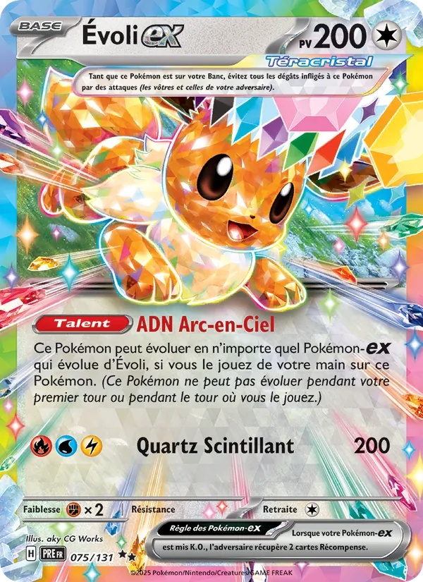 Évoli-ex 075/131 - Évolutions Prismatiques - Holo - Pokémon JCC