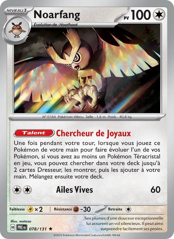 Noarfang 078/131 - Évolutions Prismatiques - Holo - Pokémon JCC