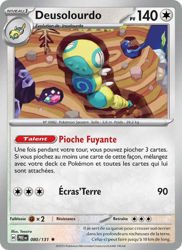 Deusolourdo 080/131 - Évolutions Prismatiques - Reverse - Pokémon JCC