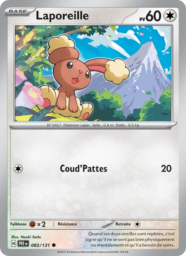 Laporeille 083/131 - Évolutions Prismatiques - Reverse - Pokémon JCC