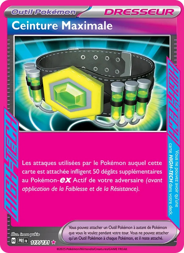 Ceinture Maximale 117/131 - Évolutions Prismatiques - Holo - Pokémon JCC