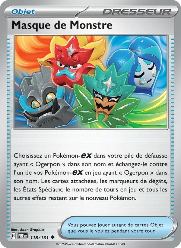 Masque de Monstre 118/131 - Évolutions Prismatiques - Reverse - Pokémon JCC