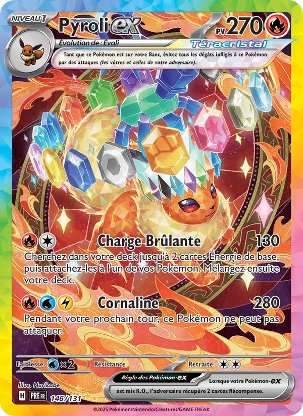 Pyroli-ex 146/131 - Évolutions Prismatiques - Holo - Pokémon JCC