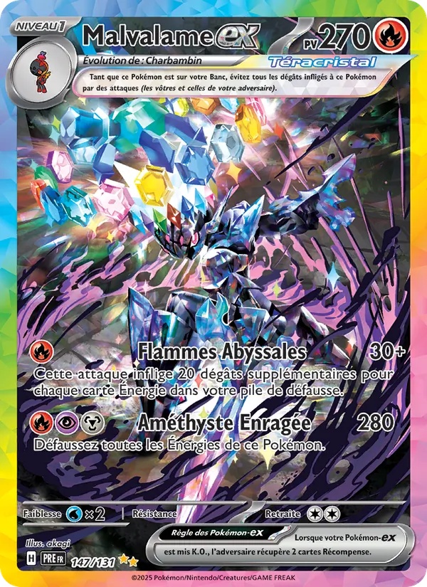 Malvalame-ex 147/131 - Évolutions Prismatiques - Holo - Pokémon JCC
